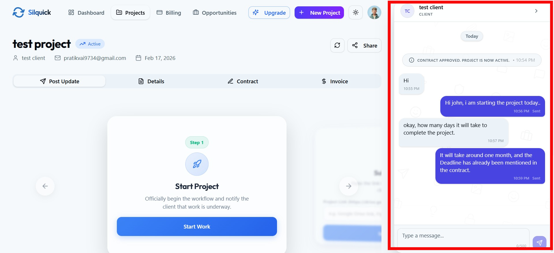 Project Chat Interface