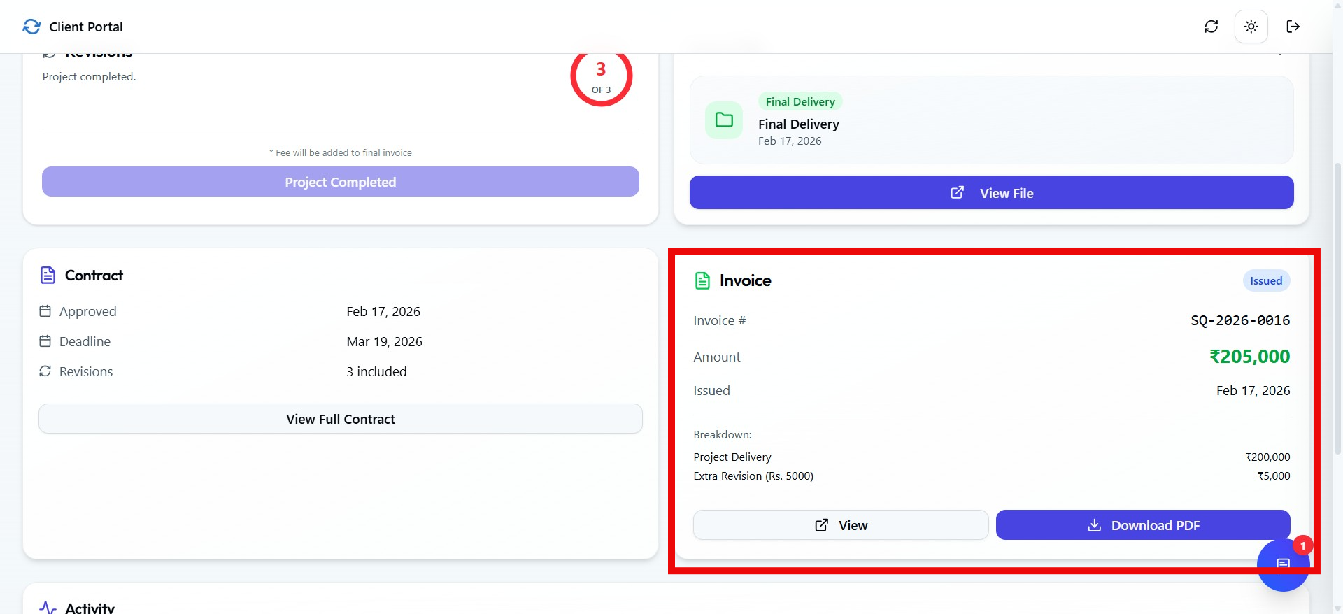Auto-generated Invoice