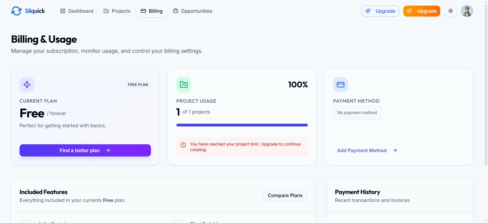Subscription & Project Limits