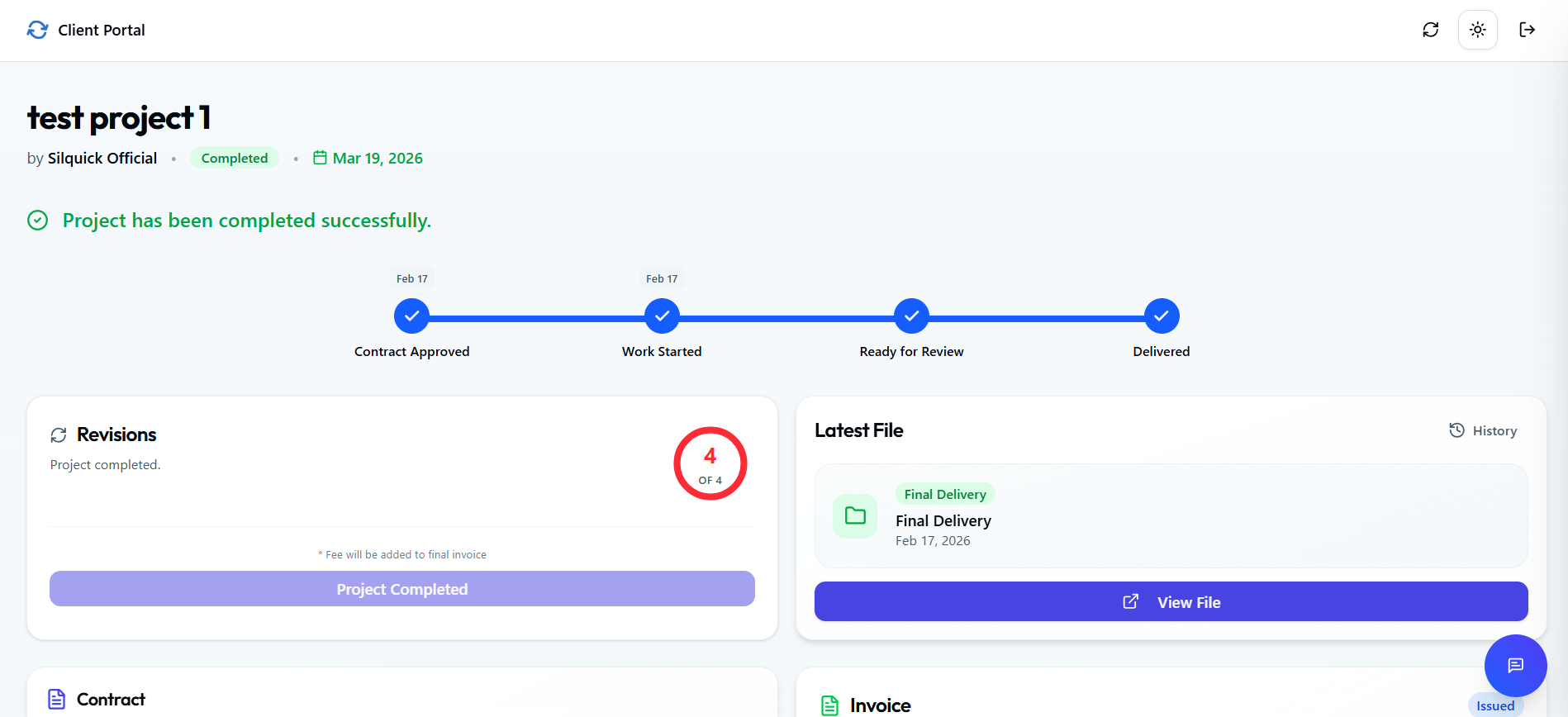 Silquick Client Portal Overview